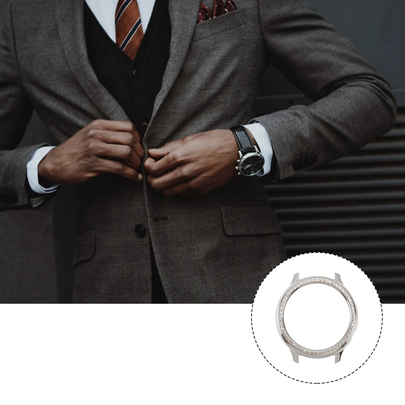 Rhinestone Watch Protective Shell Hollow Out Drop Resistant Cover Silver Compatible for Watch 44mm Stylish Accessories
Rhinestone Watch Protective Shell Hollow Out Drop Resistant Cover Silver Compatible for Watch 44mm Stylish Accessories