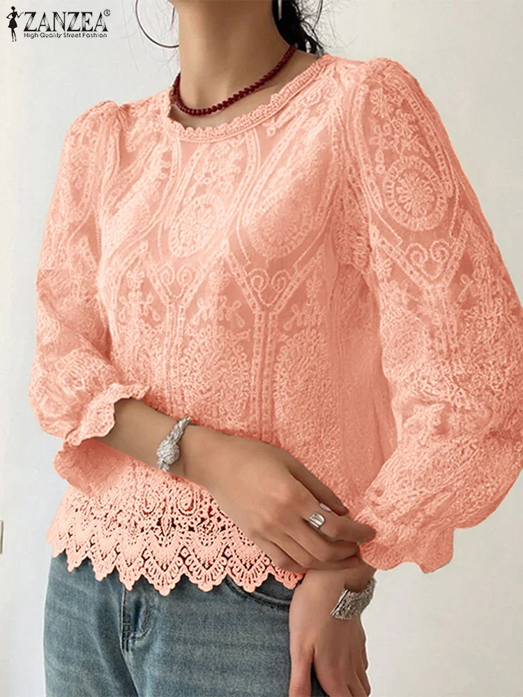 ZANZEA Elegant Blouse Women 3/4 Seeve Fashion Lace Tops 2025 Casual OL Work Tunic Oversized Solid Color Pullovers Oversized
ZANZEA Elegant Blouse Women 3/4 Seeve Fashion Lace Tops 2025 Casual OL Work Tunic Oversized Solid Color Pullovers Oversized