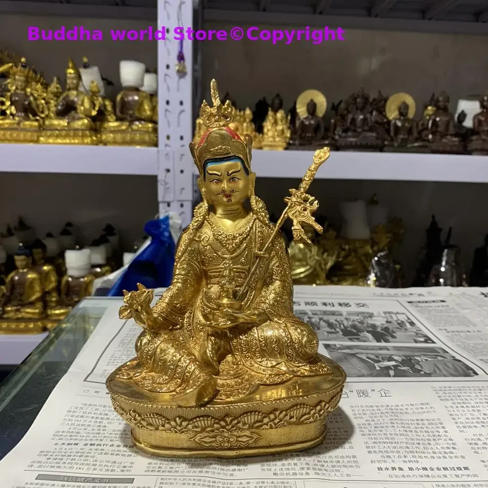Wholesale Buddhist supplies Buddhism India Nepal HOME SAFE LUCK Gold-plated Guru Rinpoche Padmasambhava copper Buddha statue
Wholesale Buddhist supplies Buddhism India Nepal HOME SAFE LUCK Gold-plated Guru Rinpoche Padmasambhava copper Buddha statue