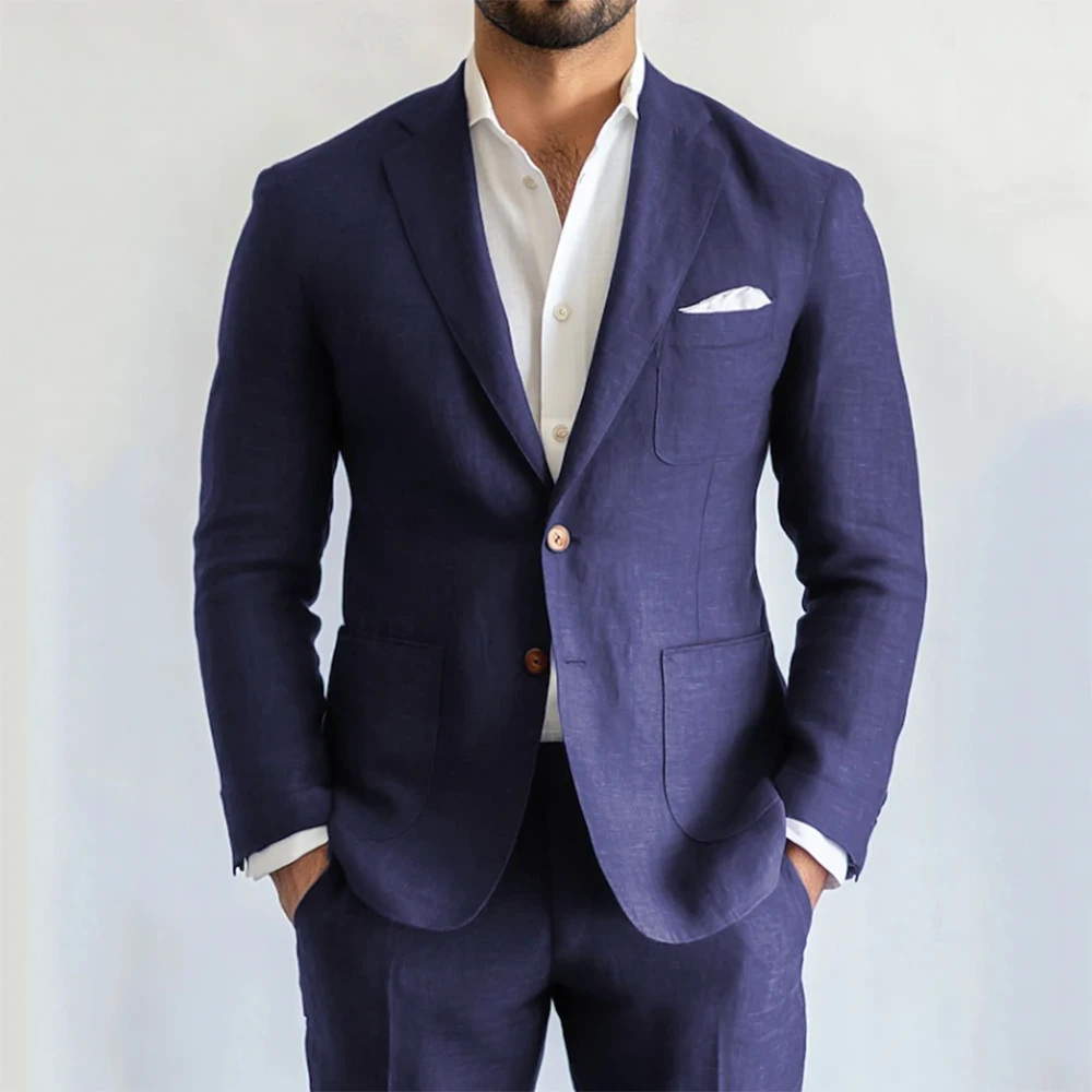 Navy Blue Linen Suits Men Business Tuxedos Formal 3 Pieces Suits Jacket Vest Pants Single Breasted Groom Tuxedos Costume Homme
Navy Blue Linen Suits Men Business Tuxedos Formal 3 Pieces Suits Jacket Vest Pants Single Breasted Groom Tuxedos Costume Homme