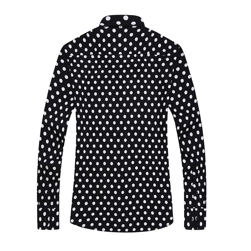 Black White Polka Dot Mens Dress Shirt Brand Long Sleeve Male Slim Fit Casual Business Social Formal Shirt Mens Cotton Clothing
Black White Polka Dot Mens Dress Shirt Brand Long Sleeve Male Slim Fit Casual Business Social Formal Shirt Mens Cotton Clothing
