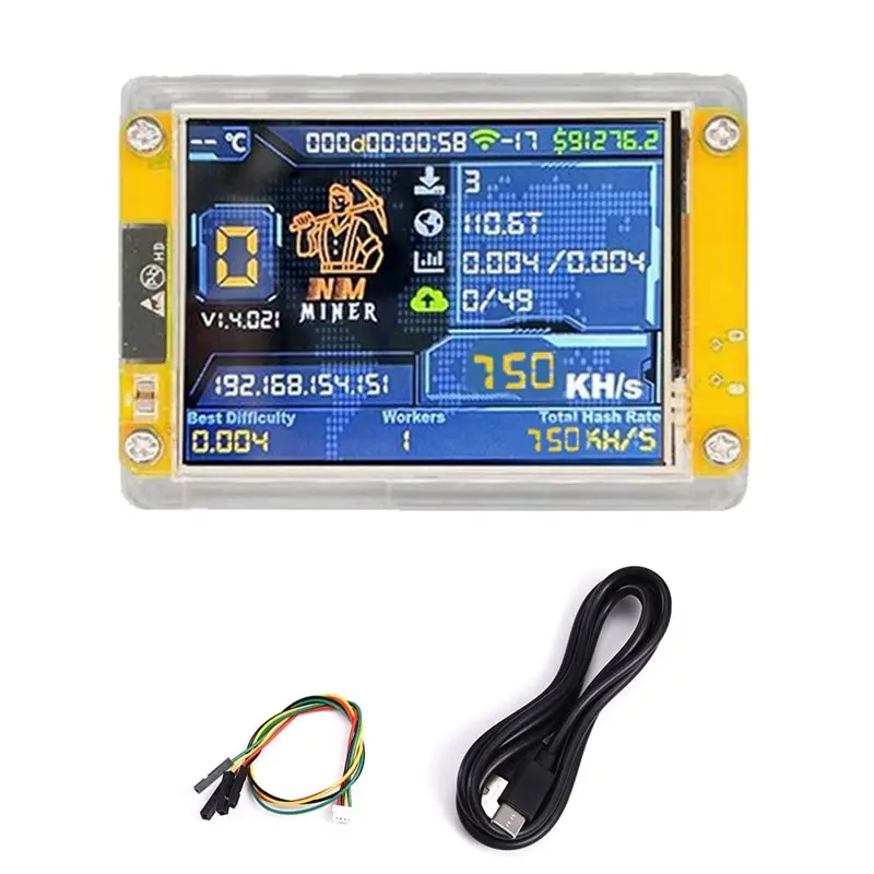Гениальная модернизированная Harshrate 753KH/S Bitcoin Crypto Solo Lottery Miner Nerdminer 3,5-дюймовый большой дисплей Nmminer Nerdminer Litecoin
Гениальная модернизированная Harshrate 753KH/S Bitcoin Crypto Solo Lottery Miner Nerdminer 3,5-дюймовый большой дисплей Nmminer Nerdminer Litecoin