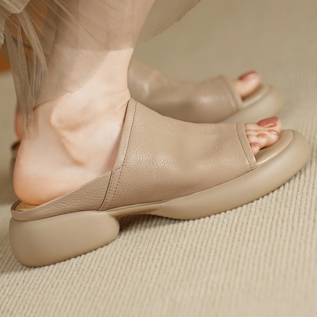 danxuefei women's sheepskin thick sole platform slip-on flats slides sandals open toe high quality soft comfortable casual shoes
danxuefei women's sheepskin thick sole platform slip-on flats slides sandals open toe high quality soft comfortable casual shoes