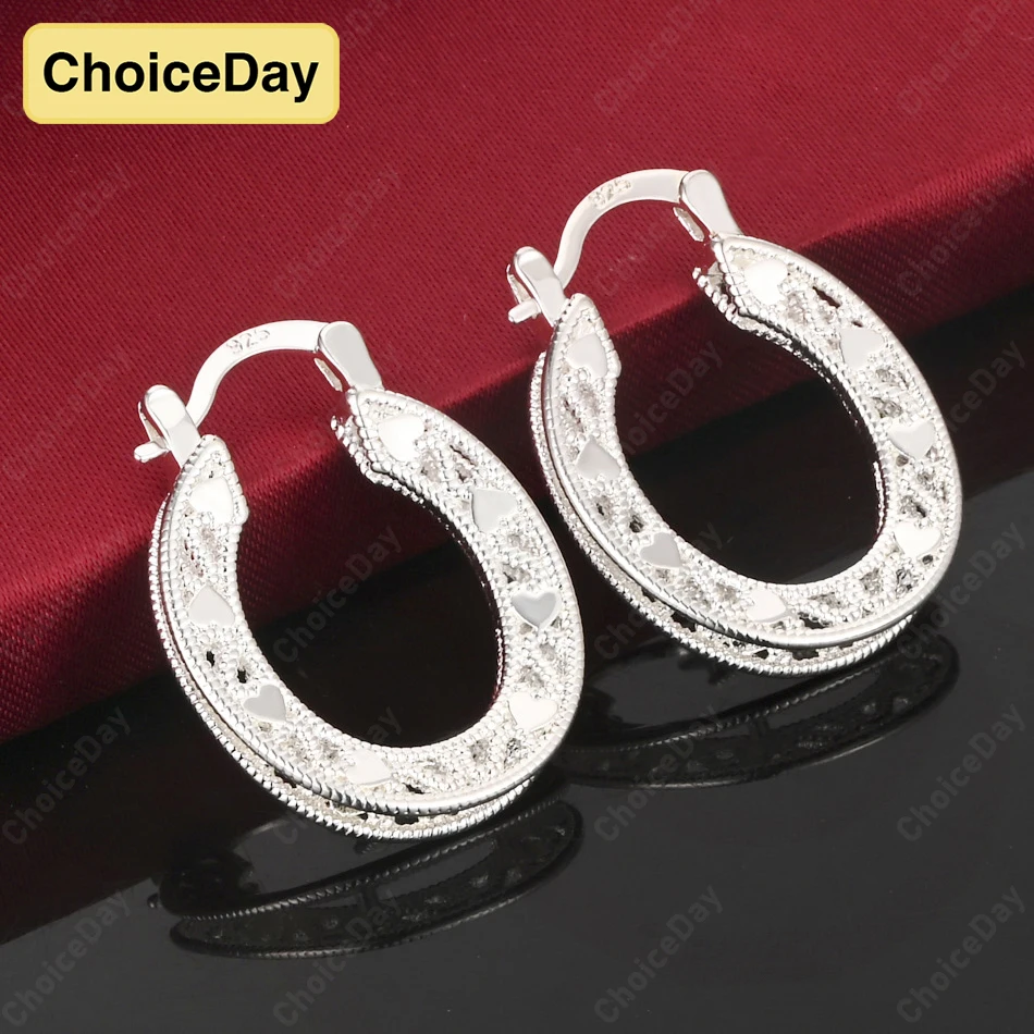 ChoiceDay 925 Sterling Silver Exquisite Heart Shape Earrings for Women Charm Party Jewelry Accessories Gift Fashion
ChoiceDay 925 Sterling Silver Exquisite Heart Shape Earrings for Women Charm Party Jewelry Accessories Gift Fashion