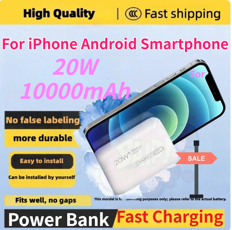 10000mAh Mini Power Bank 20W PD Fast Charging Portable External Battery Ultra Light Mobile Charger For iPhone Android Smartphone
10000mAh Mini Power Bank 20W PD Fast Charging Portable External Battery Ultra Light Mobile Charger For iPhone Android Smartphone
