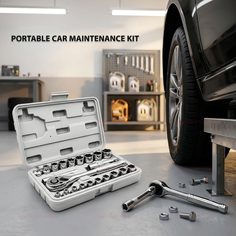 Hi-Spec Car Repair Tool Kit 3/8 1/4 Socket Wrench Set Includes Ratchets Hand Tools for Home Auto Maintenance Repair
Hi-Spec Car Repair Tool Kit 3/8 1/4 Socket Wrench Set Includes Ratchets Hand Tools for Home Auto Maintenance Repair