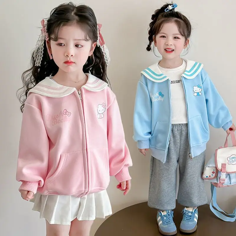 Kawaii Hello Kitty Sanrio Students Cute Cartoon Sportswear Children Coat Children Comfortable Jacket Birthday Gift for Girls
Kawaii Hello Kitty Sanrio Students Cute Cartoon Sportswear Children Coat Children Comfortable Jacket Birthday Gift for Girls