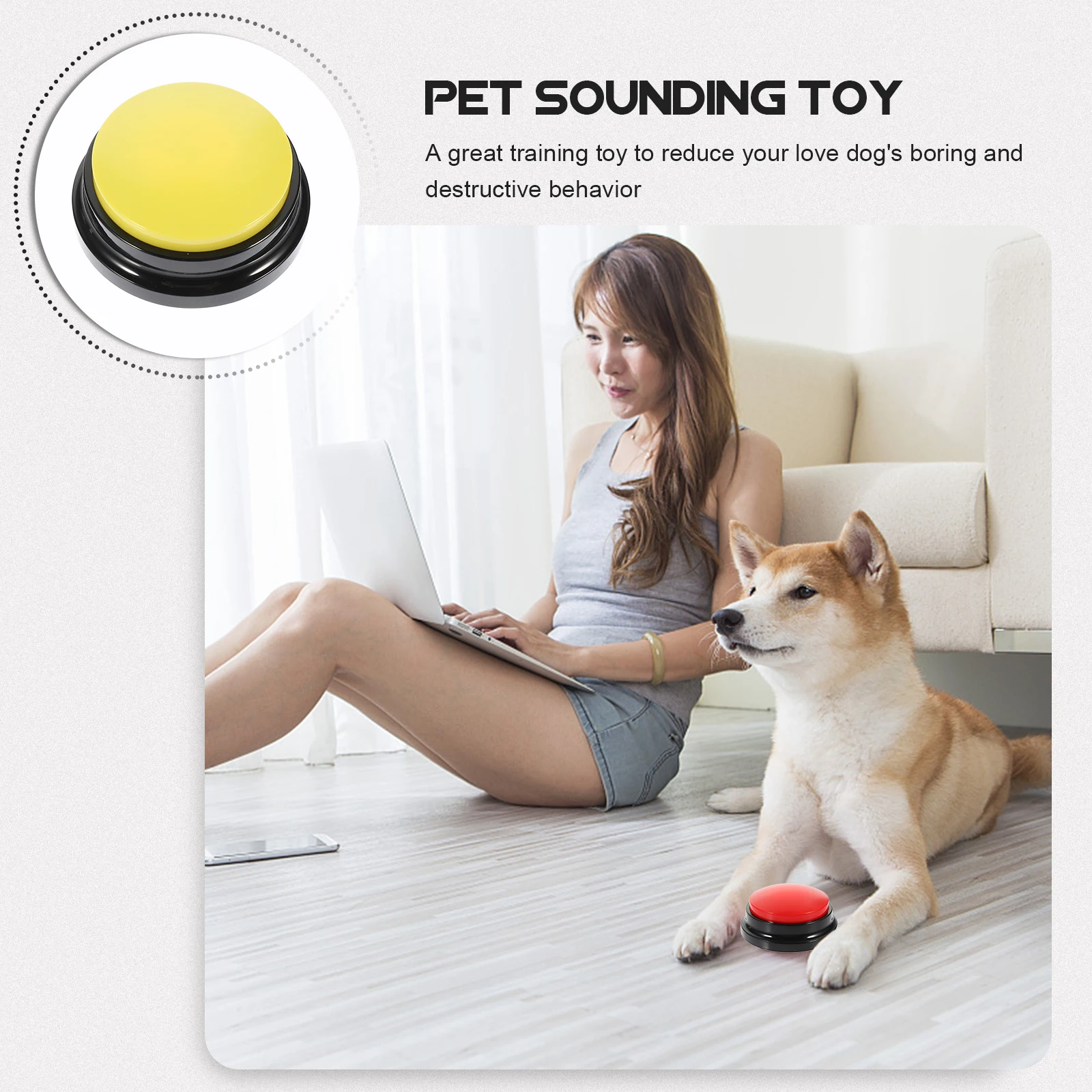 Sound Box Clicker for Dog Training Pet Communication Buttons Dogs Barking Device Talking Household
Sound Box Clicker for Dog Training Pet Communication Buttons Dogs Barking Device Talking Household