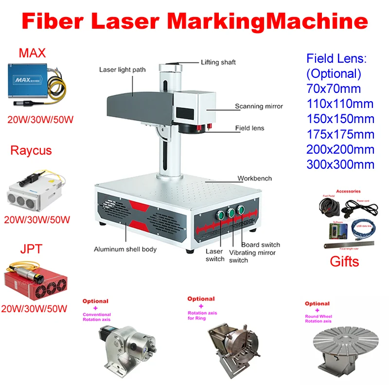 JPT M7 20W 30W 50W Desktop Mini Raycus Fiber Laser Marking Machine With Rotary Axis Metal Engraving
JPT M7 20W 30W 50W Desktop Mini Raycus Fiber Laser Marking Machine With Rotary Axis Metal Engraving