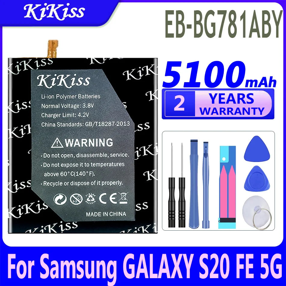 KiKiss EB-BG781ABY 5100mAh Replacement Battery for Samsung Galaxy S20 S 20 FE 5G SM-G781 A52 SM-A526/DS Batteries Tools
KiKiss EB-BG781ABY 5100mAh Replacement Battery for Samsung Galaxy S20 S 20 FE 5G SM-G781 A52 SM-A526/DS Batteries Tools
