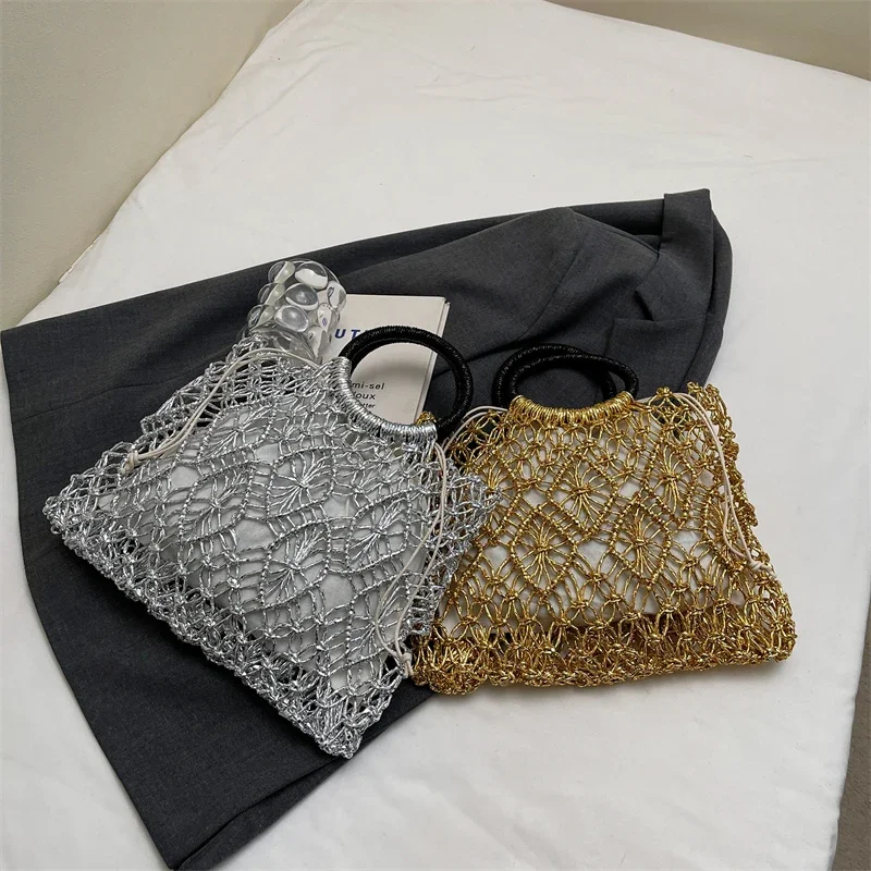 Summer Beach Bag For Women Mesh Rope Knitted Bucket Shoulder Bags Reticulate Hollow Travel Shopper Totes Ladies Fashion Handbag
Summer Beach Bag For Women Mesh Rope Knitted Bucket Shoulder Bags Reticulate Hollow Travel Shopper Totes Ladies Fashion Handbag