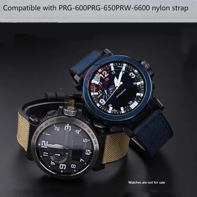 For Casio PROTREK Breathable nylon rubber watchband PRW-6600 PRG-600/650 Watch strap 24mm men accessories Quick release bracele
For Casio PROTREK Breathable nylon rubber watchband PRW-6600 PRG-600/650 Watch strap 24mm men accessories Quick release bracele