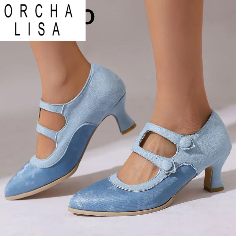 ORCHA LISA 2025 Spring Female Pumps Pointed Toe Strange Heels 6cm Double Buckle Strap Plus Size 46 47 48 Mixed Mary Janes Shoes
ORCHA LISA 2025 Spring Female Pumps Pointed Toe Strange Heels 6cm Double Buckle Strap Plus Size 46 47 48 Mixed Mary Janes Shoes
