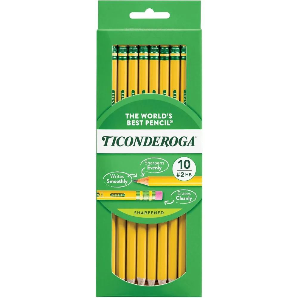 Wood Cased Pencils 2 HB Soft Pre-Sharpened Yellow 10 Pack for Writing School Office Art Supplies
Wood Cased Pencils 2 HB Soft Pre-Sharpened Yellow 10 Pack for Writing School Office Art Supplies