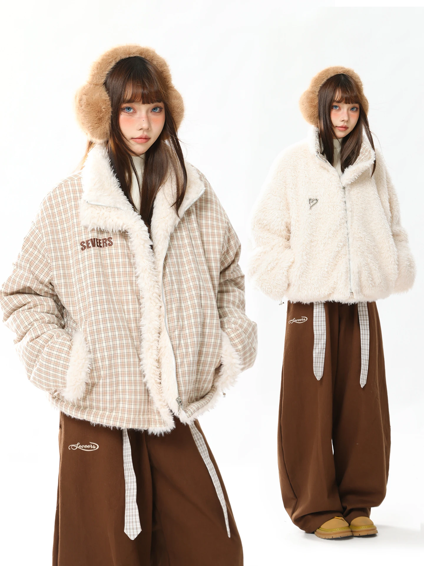 Double-Sided American Retro Plaid Cotton Jaet Women's Winter Loose Design Sense Fluffy Outerwear Cotton Coat
Double-Sided American Retro Plaid Cotton Jaet Women's Winter Loose Design Sense Fluffy Outerwear Cotton Coat