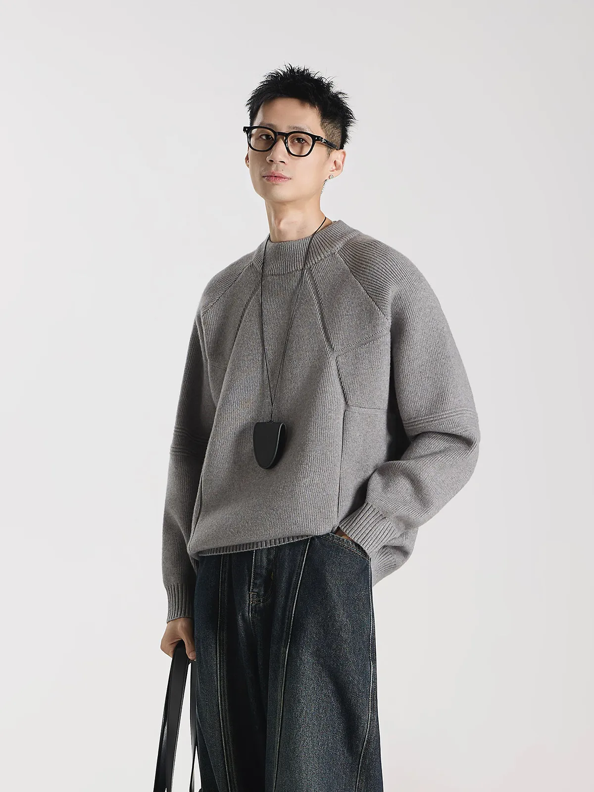 Casual Loose round Ne Men's Knitted Sweater Basic Color Warm Versatile Patchwork Autumn Winter New Sle Polyester Fiber
Casual Loose round Ne Men's Knitted Sweater Basic Color Warm Versatile Patchwork Autumn Winter New Sle Polyester Fiber