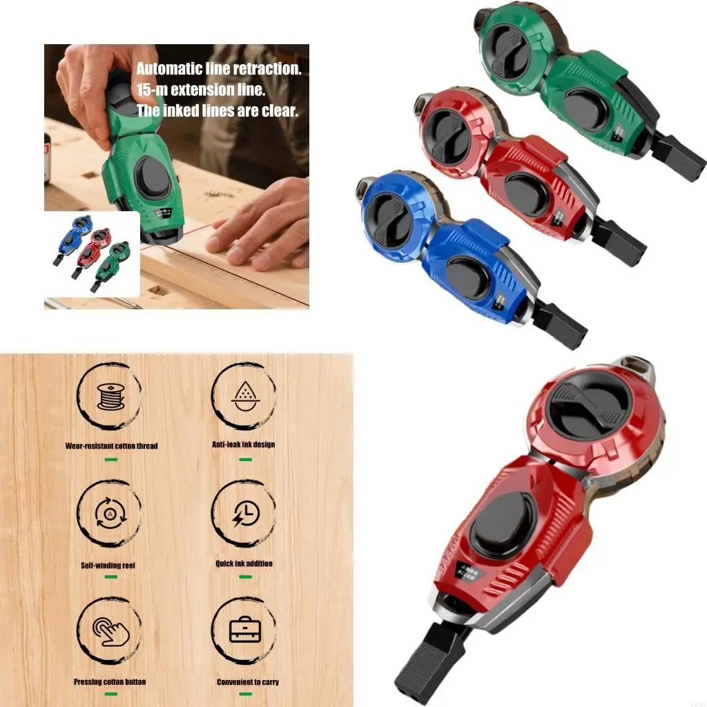 Ergonomic Auto Retractile Marble Line Tool For Efficient Building And Carpentry Work