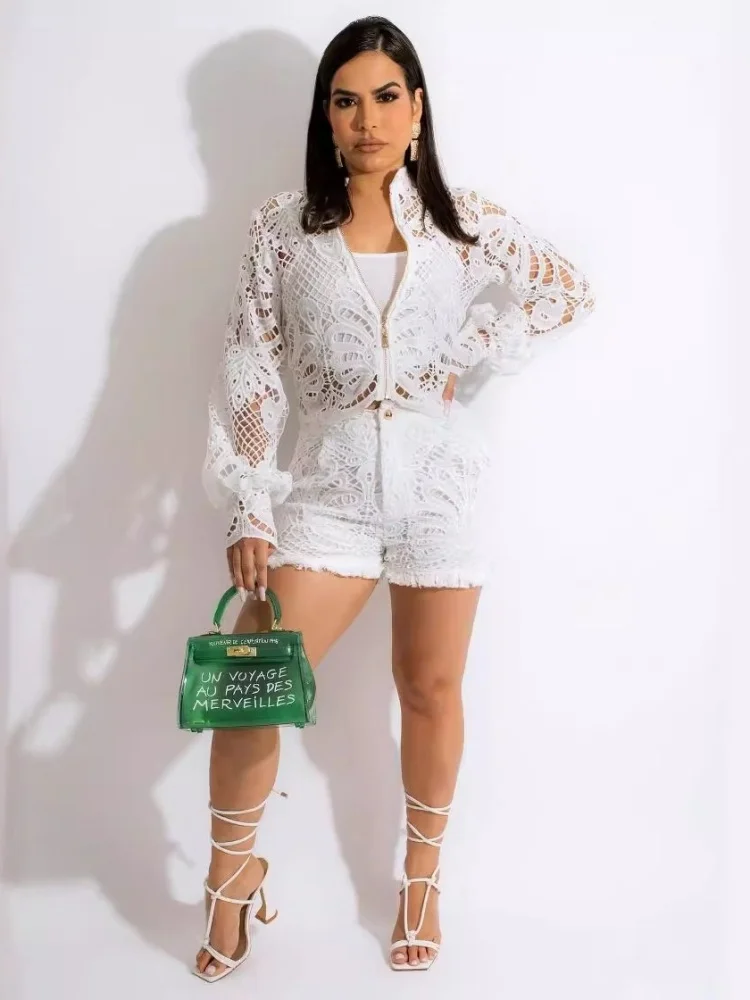 Wmstar Three Piece Set Women Wholesale New Summer Cross Border Independent Woman Clothing Lantern Sleeves Lace Coat Shorts
Wmstar Three Piece Set Women Wholesale New Summer Cross Border Independent Woman Clothing Lantern Sleeves Lace Coat Shorts