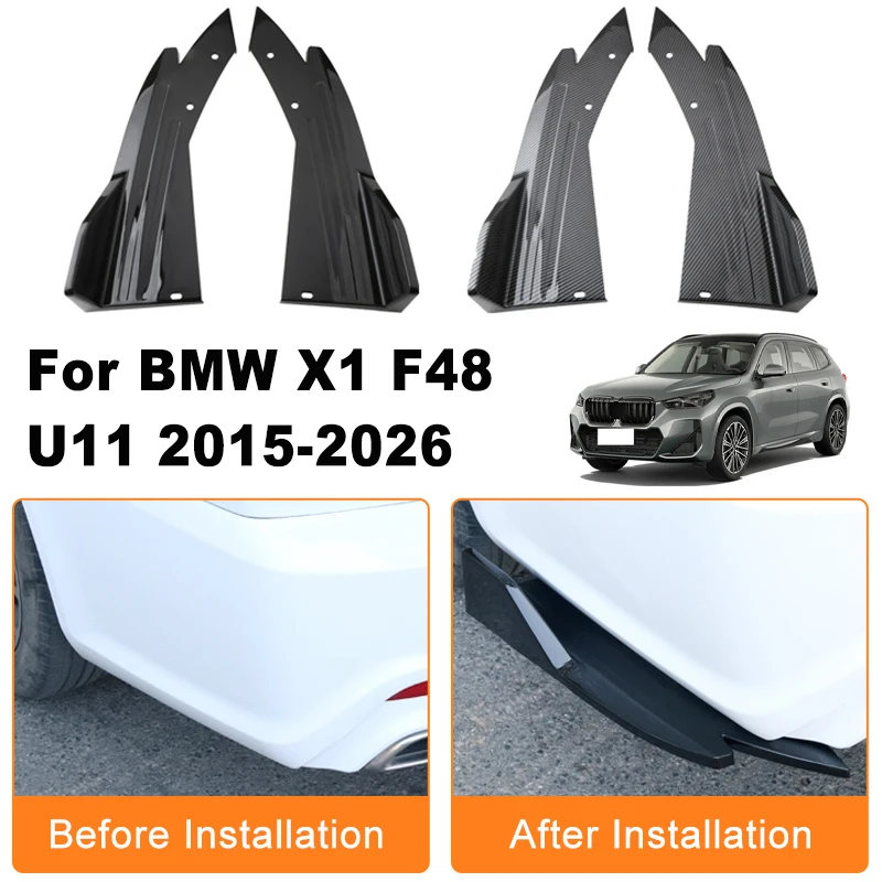 Car Rear Bumper Spoiler Lip Diffuser Side Skirt Splitter Wrap Angle Anti-Crash Protection Trim For BMW X1 F48 U11 2015-2026 2016
Car Rear Bumper Spoiler Lip Diffuser Side Skirt Splitter Wrap Angle Anti-Crash Protection Trim For BMW X1 F48 U11 2015-2026 2016
