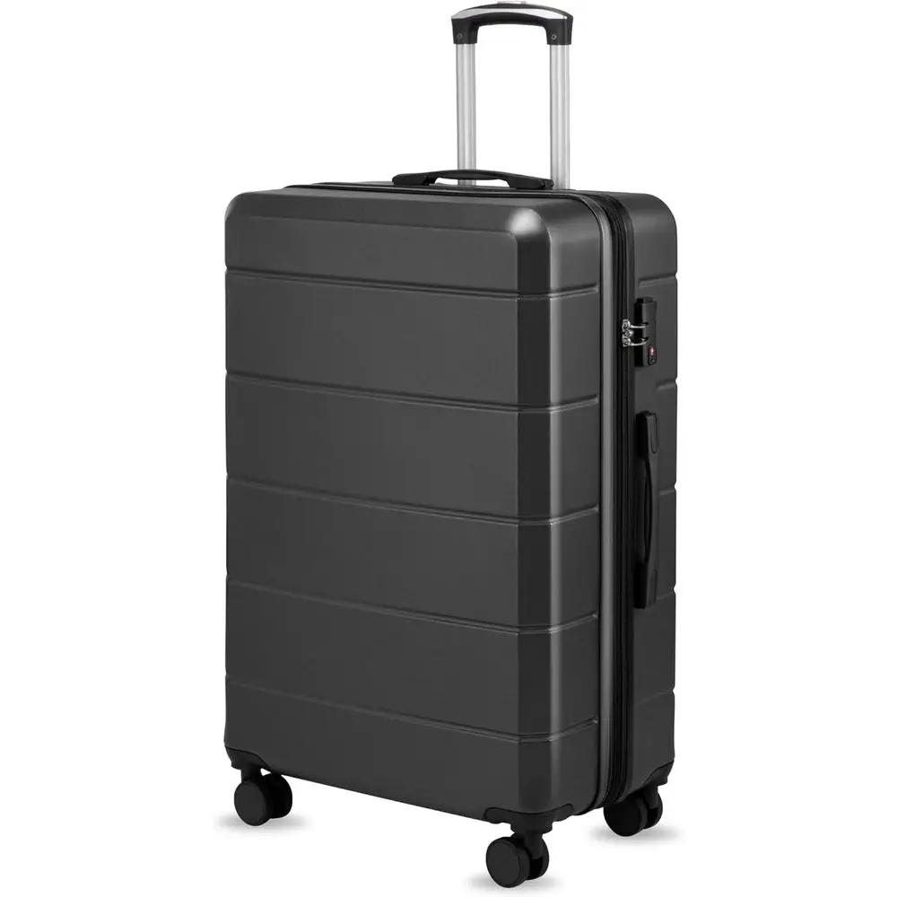 Black 28 Inch Large Expandable 106L ABS Hardside Checked Luggage Spinner Wheels TSA Lock For Family International Travel Suitcase
Black 28 Inch Large Expandable 106L ABS Hardside Checked Luggage Spinner Wheels TSA Lock For Family International Travel Suitcase