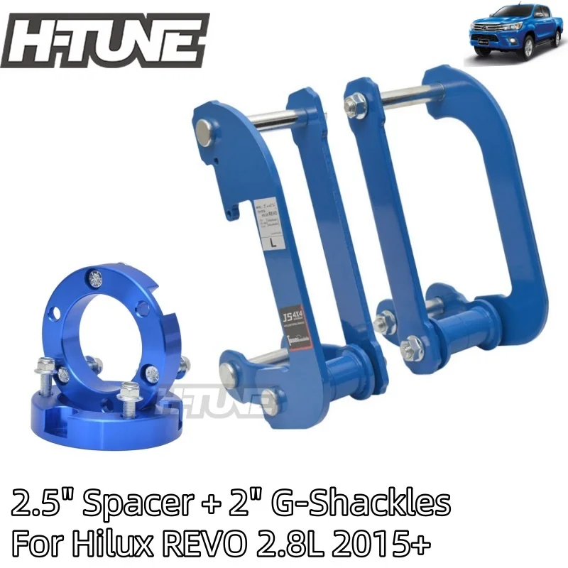 32mm Front Spacer and Extended 2" Rear Leaf Spring G-Shackles Suspension Lift Kit For Hilux REVO 2.8L 2015+
32mm Front Spacer and Extended 2" Rear Leaf Spring G-Shackles Suspension Lift Kit For Hilux REVO 2.8L 2015+