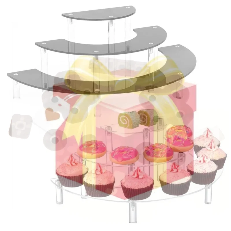 1 Set Acrylic Display Risers 3 Tier Half Moon Shape Food Clear Acrylic Display For Stand Wedding Food Desserts Cosmetics Party
1 Set Acrylic Display Risers 3 Tier Half Moon Shape Food Clear Acrylic Display For Stand Wedding Food Desserts Cosmetics Party
