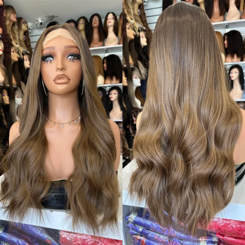 Women's Wig Ombre Warm Medium Brown Highlights Glueless Wigs 28 Inch Body Wave Wig Synthetic Hair Balayage Beginner Friendly
Women's Wig Ombre Warm Medium Brown Highlights Glueless Wigs 28 Inch Body Wave Wig Synthetic Hair Balayage Beginner Friendly