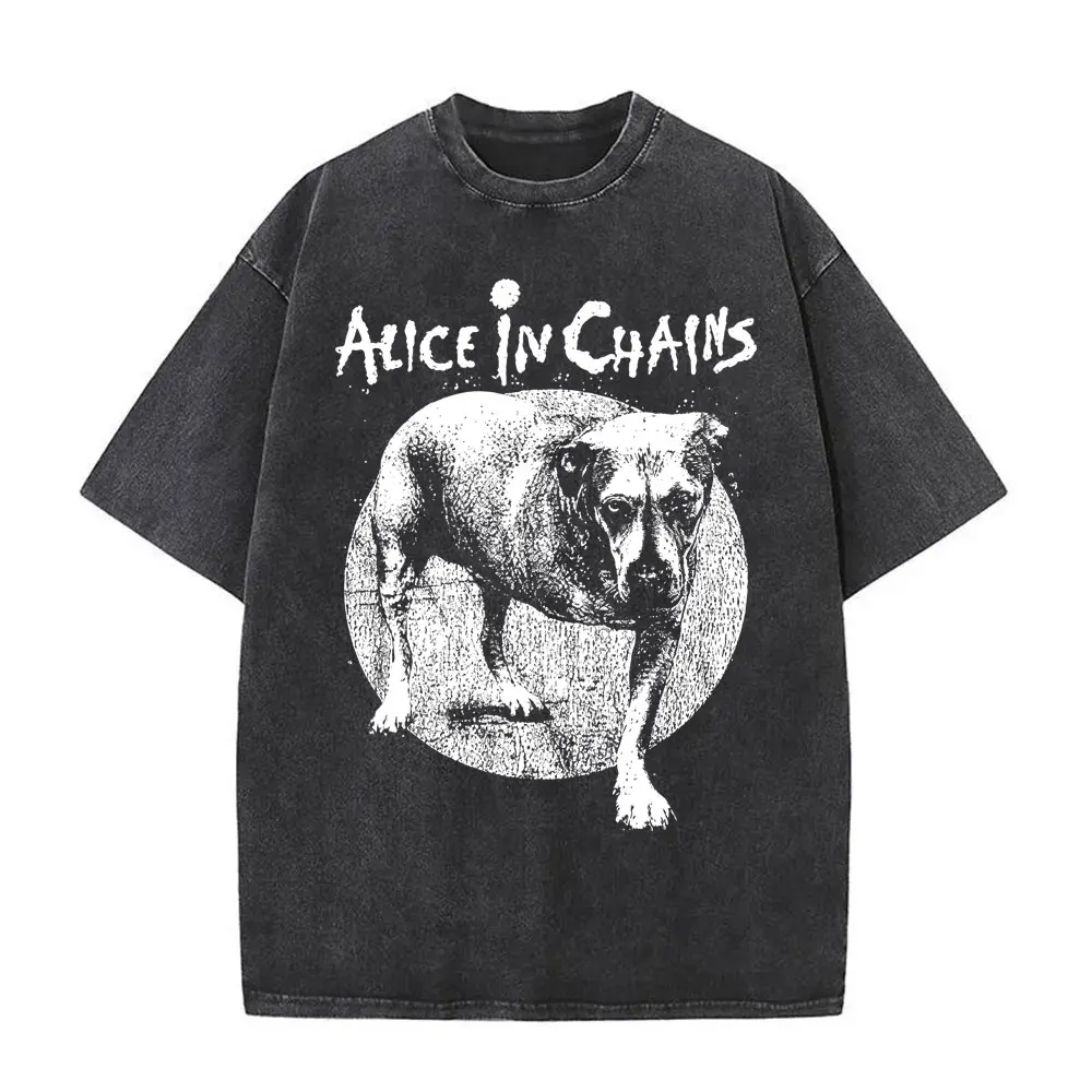 Washed Vintage Rock Band Alice in Chains T Shirt Men Women Gothic Punk Oversized T Shirts Men's Clothing Fashion Retro T-shirts
Washed Vintage Rock Band Alice in Chains T Shirt Men Women Gothic Punk Oversized T Shirts Men's Clothing Fashion Retro T-shirts