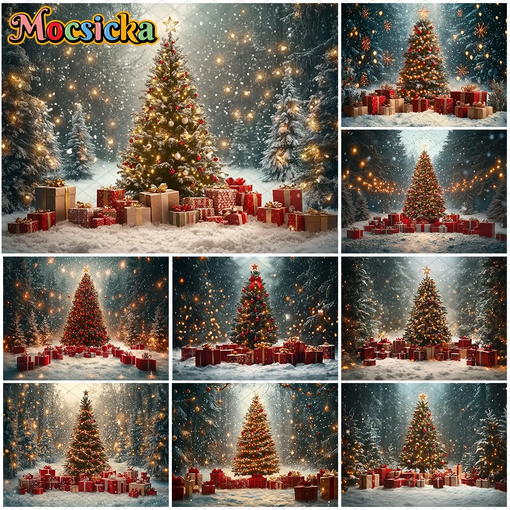 Mocsicka Big Christmas Tree Photography Backdrop Shooting Props Winter Snowflake Gift Decoration Family Holiday Party Background
Mocsicka Big Christmas Tree Photography Backdrop Shooting Props Winter Snowflake Gift Decoration Family Holiday Party Background
