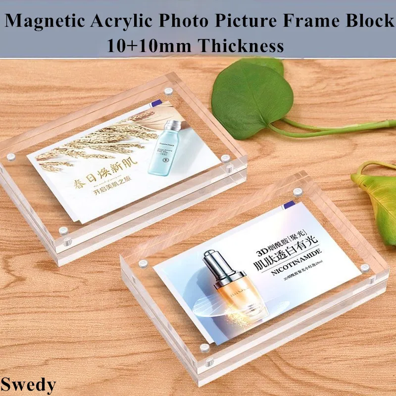 5 Pieces 90x55mm Table Magnetic Acrylic Sign Holder Display Stand Desk Label Card Payment Scan Stand Picture Photo Block Frame
5 Pieces 90x55mm Table Magnetic Acrylic Sign Holder Display Stand Desk Label Card Payment Scan Stand Picture Photo Block Frame