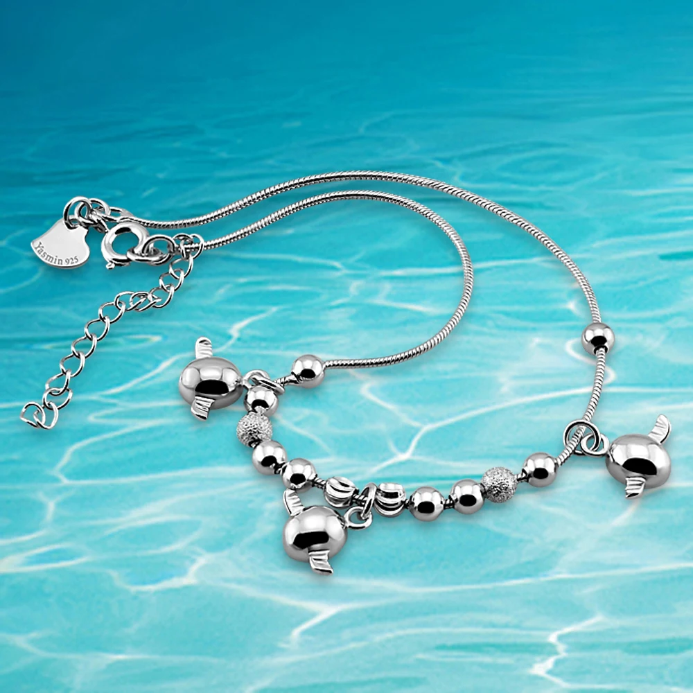 Sweet 925 sterling silver angel egg anklets for women lucky round bead chain lady summer pop foot jewelry accessory gift
Sweet 925 sterling silver angel egg anklets for women lucky round bead chain lady summer pop foot jewelry accessory gift