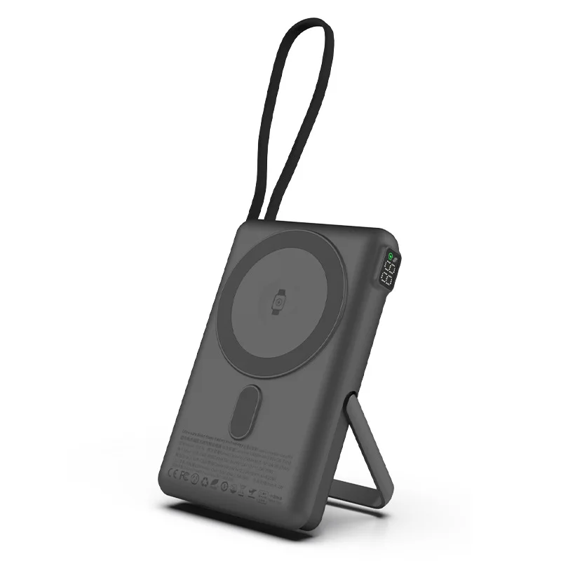 Qi2 With Stand Type-C Cable Rechargeable 10000mAh Semi-Solid State Battery Magnetic Wireless Power Bank For iPhone Airpod iwtach
Qi2 With Stand Type-C Cable Rechargeable 10000mAh Semi-Solid State Battery Magnetic Wireless Power Bank For iPhone Airpod iwtach