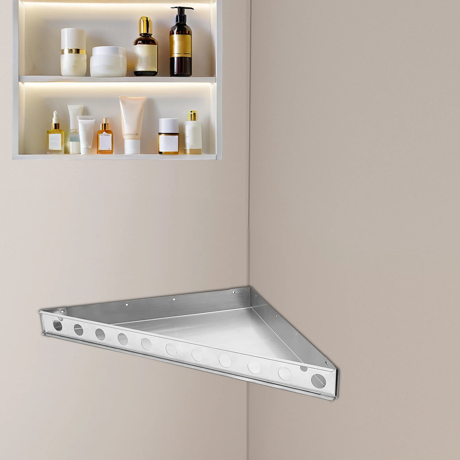 22*22*31inch Stainless Steel Bathroom Triangle Support Bracket Wall Mounted Corner Chair with a Load-Bearing Capacity of 50KG
22*22*31inch Stainless Steel Bathroom Triangle Support Bracket Wall Mounted Corner Chair with a Load-Bearing Capacity of 50KG