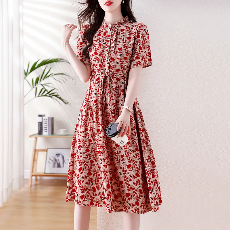 Tree Fungus-like Lacework Lace-up Long Sleeve Dress2025Spring and Autumn New Chiffon Printing Anti-Aging Fashion Temperament Dre
Tree Fungus-like Lacework Lace-up Long Sleeve Dress2025Spring and Autumn New Chiffon Printing Anti-Aging Fashion Temperament Dre