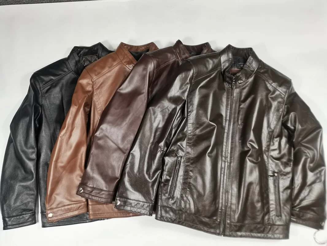 Мужская приталенная кожаная куртка из овчины, повседневная, в байкерском стиле, с воротником-стойкой, модная, городская, осенне-весенняя, для бизнеса и повседневной носки
Мужская приталенная кожаная куртка из овчины, повседневная, в байкерском стиле, с воротником-стойкой, модная, городская, осенне-весенняя, для бизнеса и повседневной носки