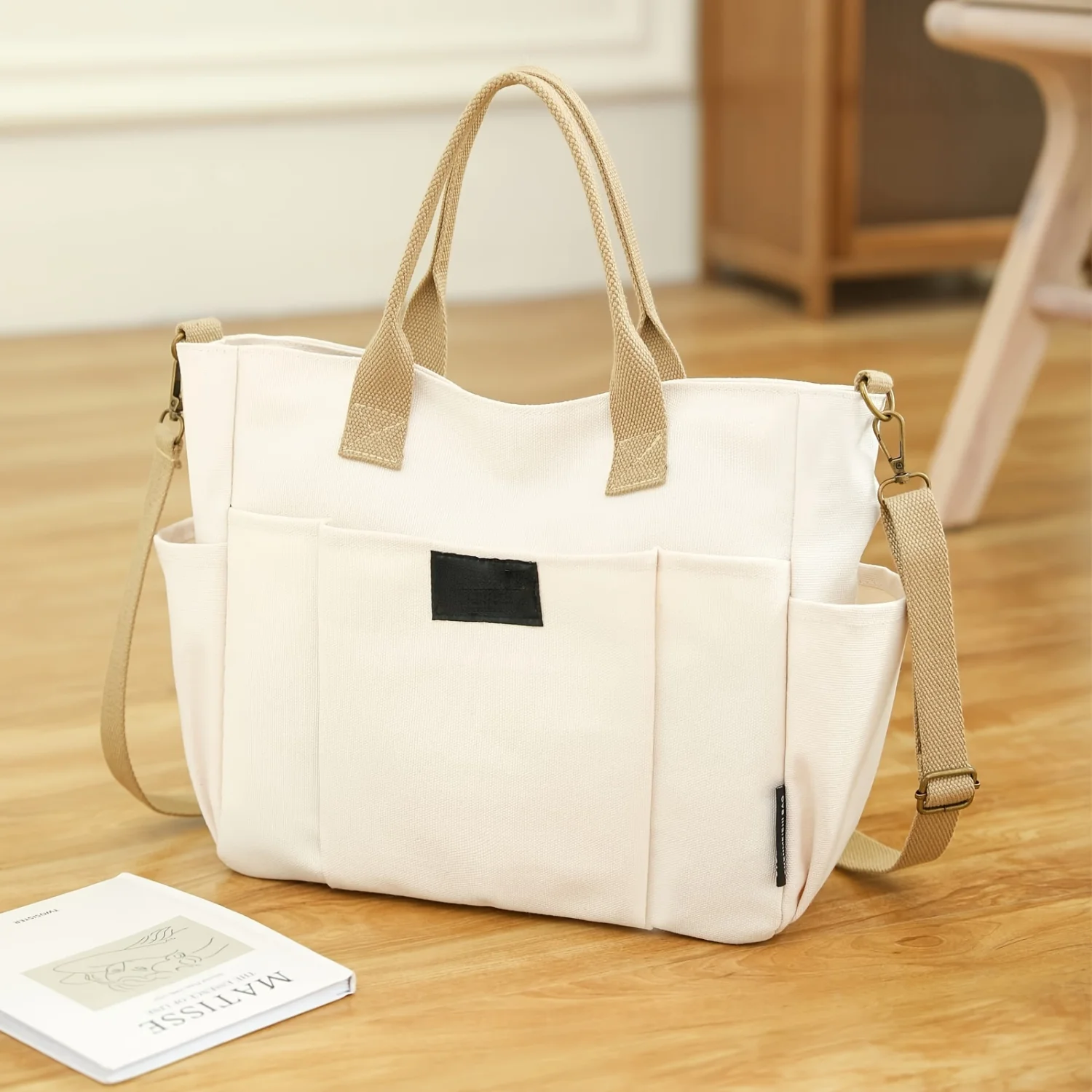 Women Multi-pocket Canvas Tote Bag: Durable Large Capacity Crossbody Handbag for Laptop - Stylish and Functional Tiny bags
Women Multi-pocket Canvas Tote Bag: Durable Large Capacity Crossbody Handbag for Laptop - Stylish and Functional Tiny bags