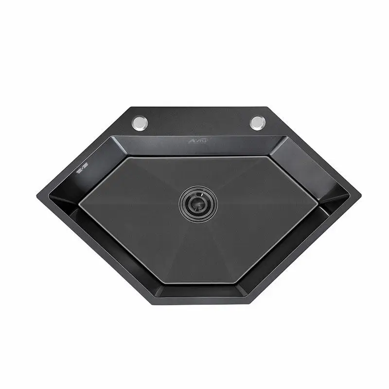 German Amr Black Nano Stainless Steel Diamond Sink Corner Corner Vegetable Basin Shaped Hexagonal Pool Undercounter
German Amr Black Nano Stainless Steel Diamond Sink Corner Corner Vegetable Basin Shaped Hexagonal Pool Undercounter
