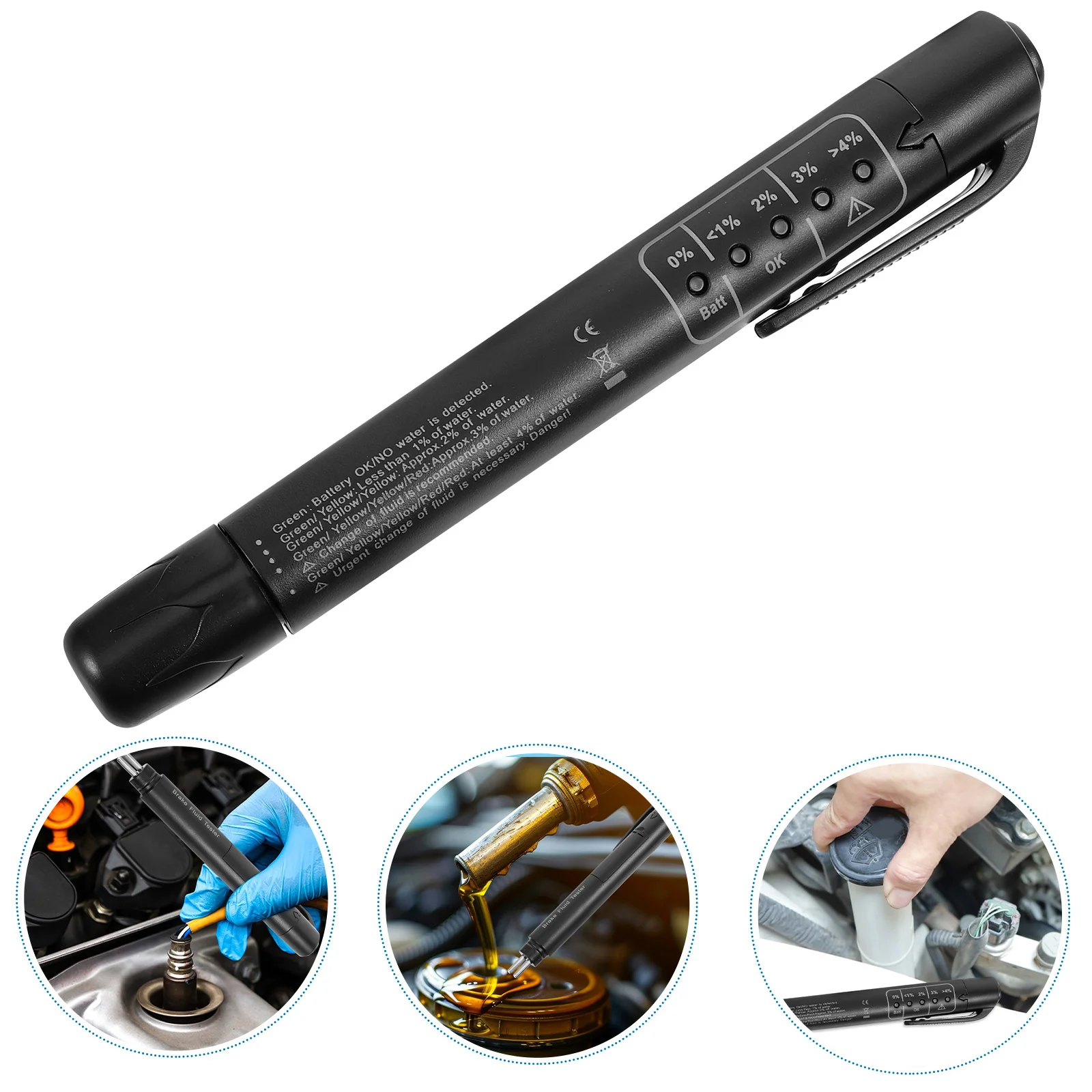 Brake Fluid Testing Tool Dot4 Dot51 Compatible Portable Design Quick Easy Testing Save Time Effort Car Brake Fluid Tester 
Brake Fluid Testing Tool Dot4 Dot51 Compatible Portable Design Quick Easy Testing Save Time Effort Car Brake Fluid Tester
