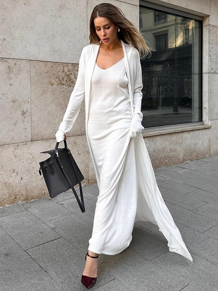 Trendix Knit Cover Up And Dress 2 Piece Sets Women 2025 Autumn Winter Solid Loose Knitwear Dresses Street Casual Cardigan Suits
Trendix Knit Cover Up And Dress 2 Piece Sets Women 2025 Autumn Winter Solid Loose Knitwear Dresses Street Casual Cardigan Suits