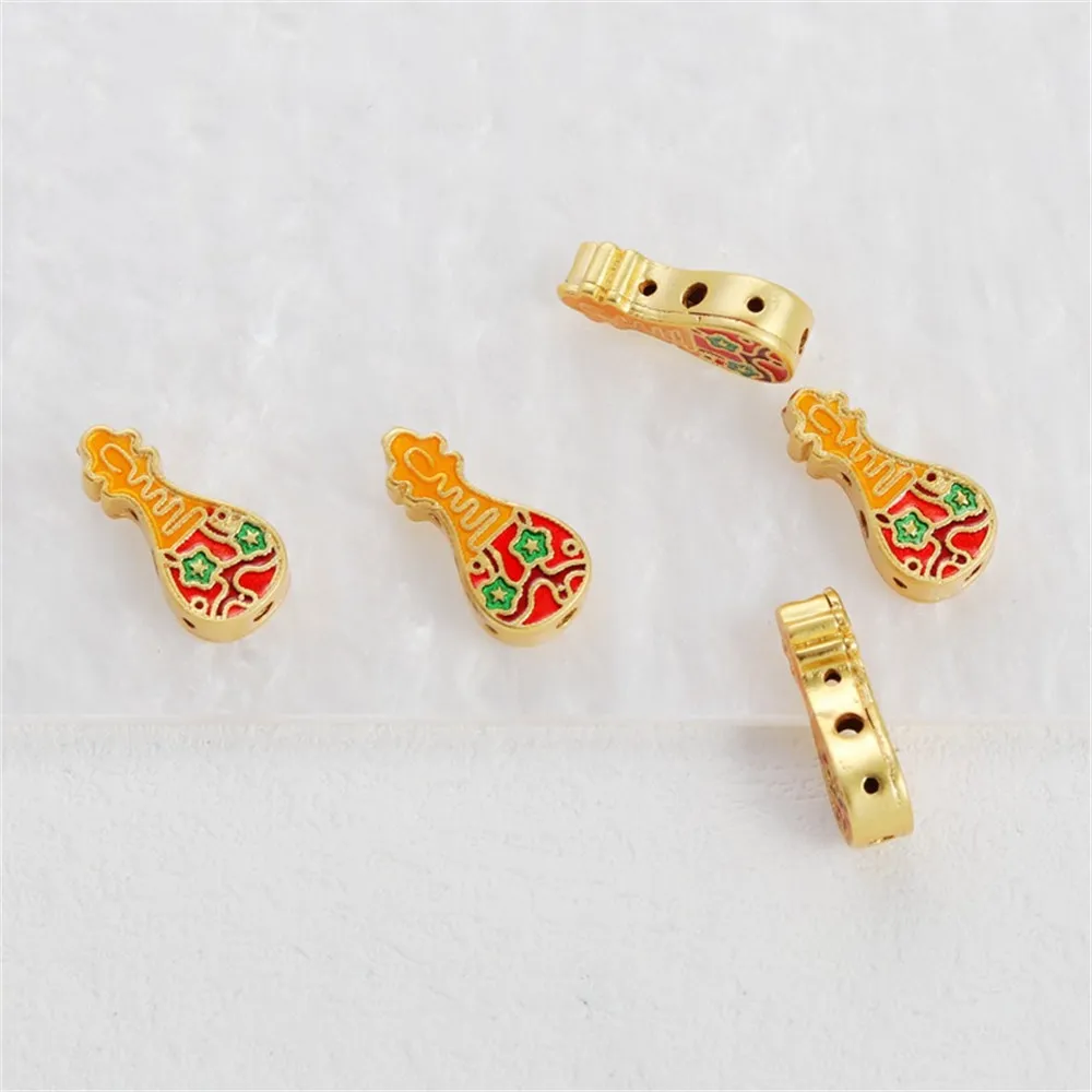 18k Gold Color Retention Oil Drop Pipa Hole Bead Pad Bead Diy Rope Necklace Bracelet Partition Pendant Accessories
18k Gold Color Retention Oil Drop Pipa Hole Bead Pad Bead Diy Rope Necklace Bracelet Partition Pendant Accessories
