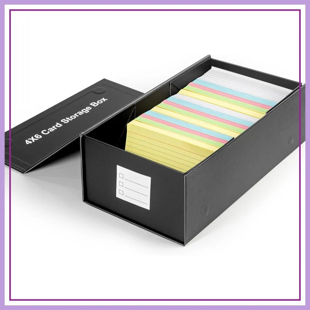 4x6 Index Card Holder Storage Box, Recipe Card Organizer, 1 Pack
4x6 Index Card Holder Storage Box, Recipe Card Organizer, 1 Pack