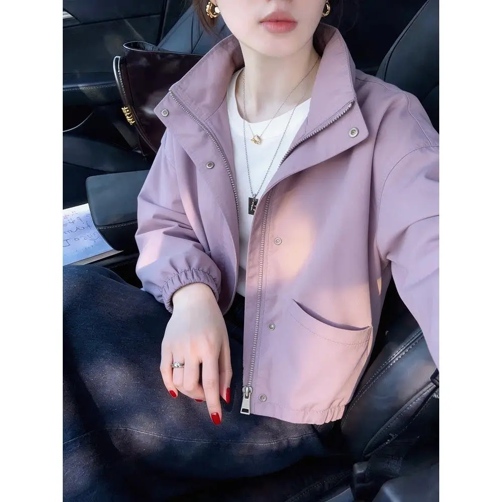 Spring Autumn Coat Ladies 2026 New Korean Jacket Casual Outwear Fashion Temperament Overcoat Design Stand Collar Short Women Top
Spring Autumn Coat Ladies 2026 New Korean Jacket Casual Outwear Fashion Temperament Overcoat Design Stand Collar Short Women Top