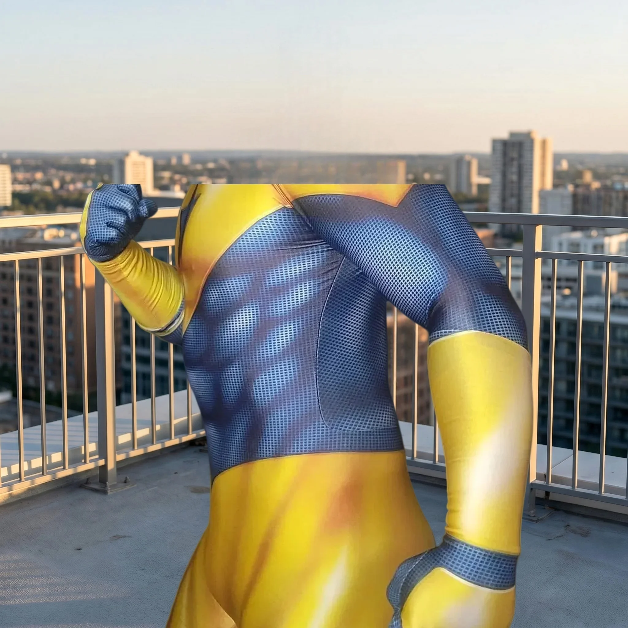 Adult Men Booster Gold Cosplay Costume Superhero Zentai Bodysuit Halloween Party Jumpsuit
Adult Men Booster Gold Cosplay Costume Superhero Zentai Bodysuit Halloween Party Jumpsuit