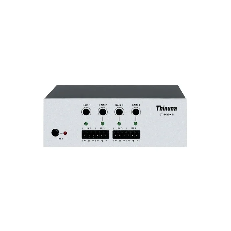 Thinuna DT-44BOX II Four Channel Four Way Transmitter Audio Signals Dante Audio Network Interface Dante Box 4in 4out Transmitter
Thinuna DT-44BOX II Four Channel Four Way Transmitter Audio Signals Dante Audio Network Interface Dante Box 4in 4out Transmitter