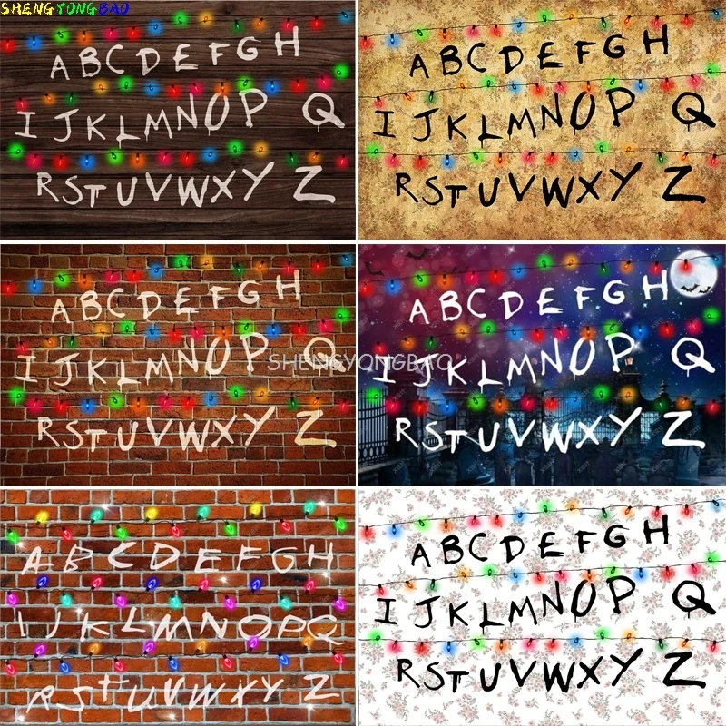 American TV Stranger Photography Backdrops Prop Lights Alphabet Banner Baby Gift Party Decoration Photo Studio Background CB-01
American TV Stranger Photography Backdrops Prop Lights Alphabet Banner Baby Gift Party Decoration Photo Studio Background CB-01