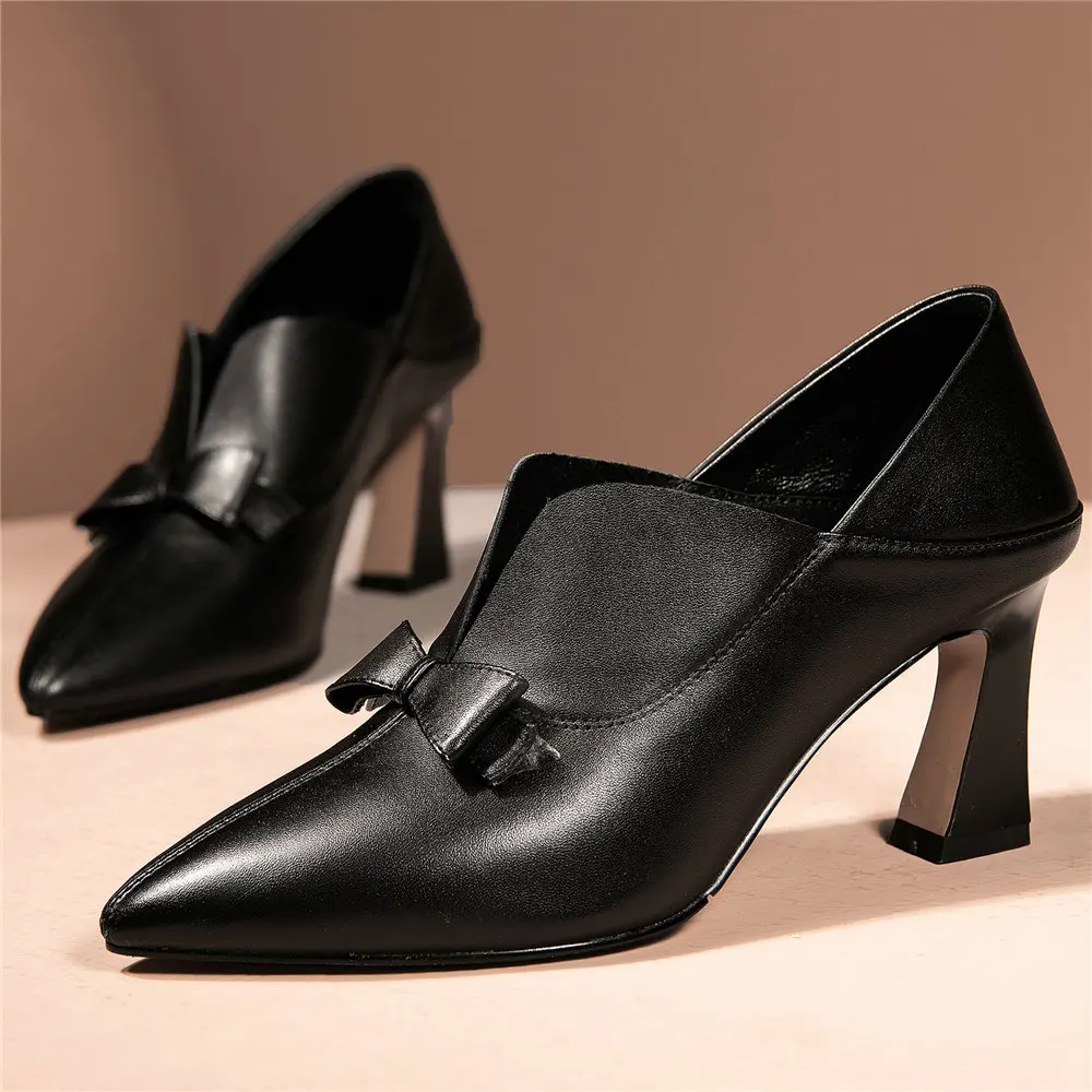 2022 Office Punk Shoes Women Genuine Leather High Heel Pumps Female Shallow Pointed Toe Wedding Party Ankle Boots Casual Shoes
2022 Office Punk Shoes Women Genuine Leather High Heel Pumps Female Shallow Pointed Toe Wedding Party Ankle Boots Casual Shoes