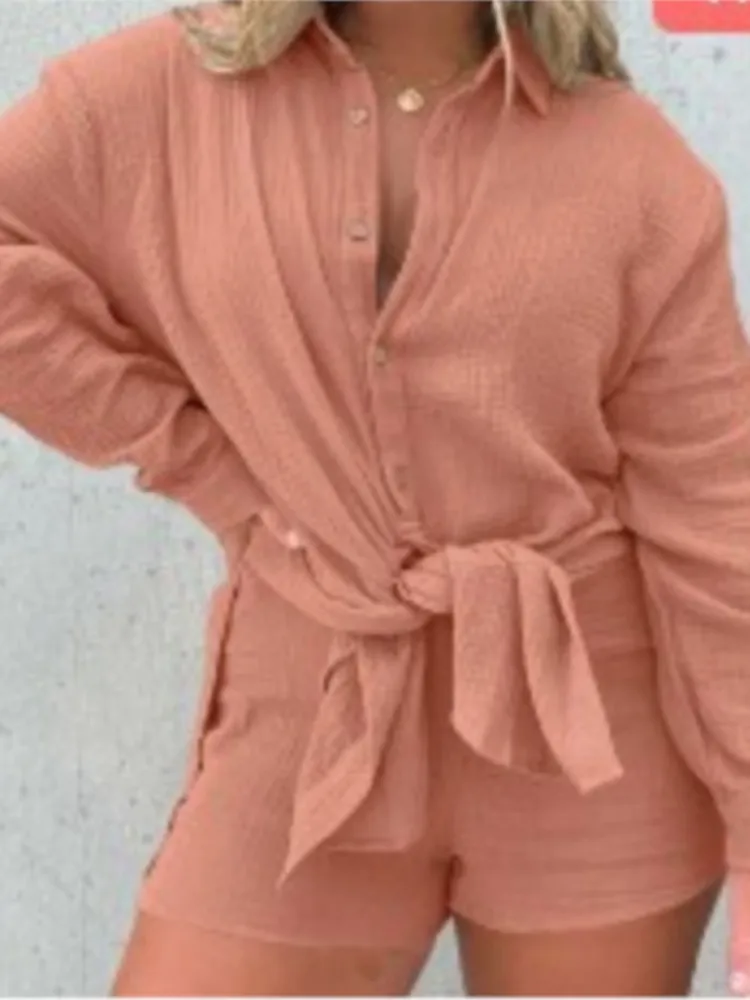 Fashion Solid Color Casual Loose Short Pants Sets For Women 2026 Elegant Summer Women's Two Pieces Suit Full Set Female Clothes
Fashion Solid Color Casual Loose Short Pants Sets For Women 2026 Elegant Summer Women's Two Pieces Suit Full Set Female Clothes