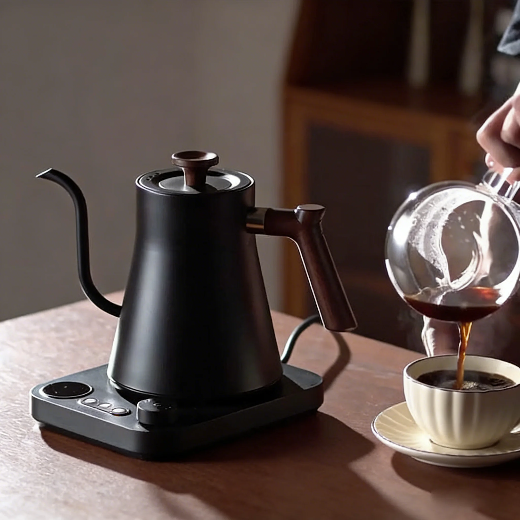 Smart Gooseneck Pot Electric Kettle Hand Brew Coffee Maker with Temperature Control 110V/220V Thermo Water Heating Bottle
Smart Gooseneck Pot Electric Kettle Hand Brew Coffee Maker with Temperature Control 110V/220V Thermo Water Heating Bottle