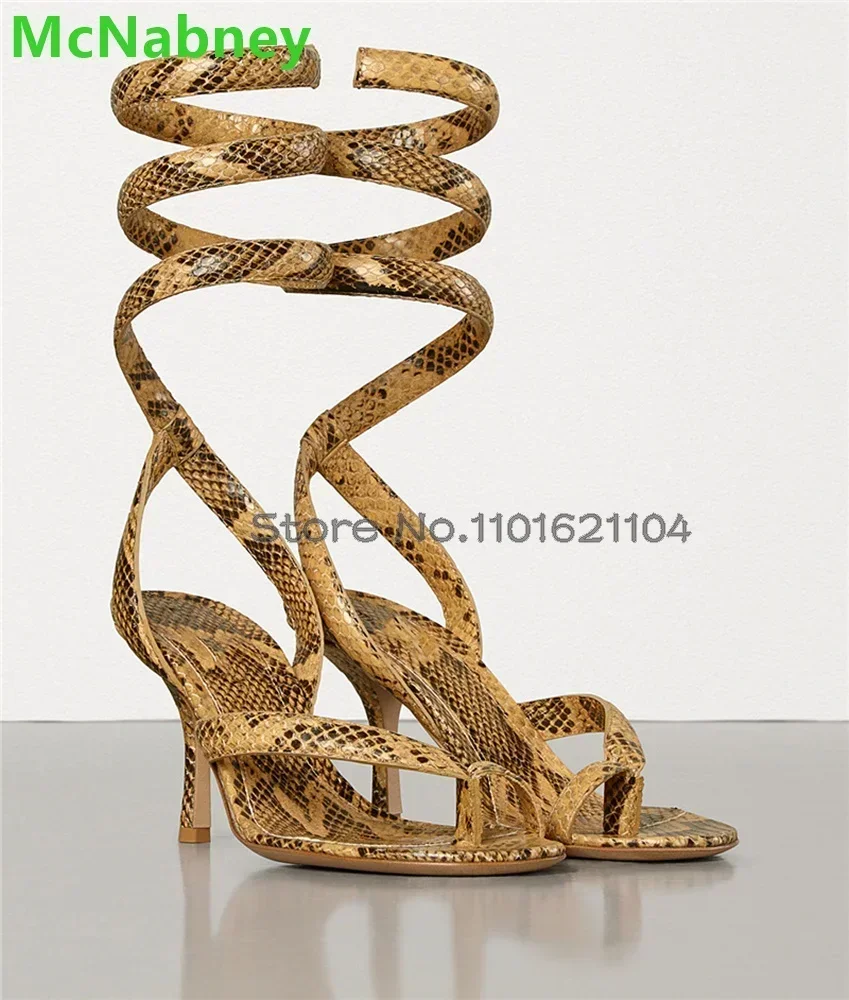 Thin High Heel Snakeskin Ankle Strap Sandals For Female Women 2024 Summer New Round Toe Sexy Fashion Slingback Pinch Toe Shoes
Thin High Heel Snakeskin Ankle Strap Sandals For Female Women 2024 Summer New Round Toe Sexy Fashion Slingback Pinch Toe Shoes