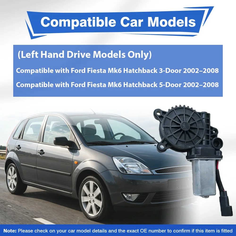 2 Pins Power Window Lift Motor Front Left/ Right For Ford Fiesta Mk6 Hatchback 3 5 Door 2002–2008 2S5114553AA, 2S51-14553-AA,
2 Pins Power Window Lift Motor Front Left/ Right For Ford Fiesta Mk6 Hatchback 3 5 Door 2002–2008 2S5114553AA, 2S51-14553-AA,